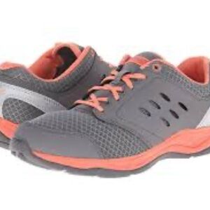 Vionic Gray Orange Motion Venture Walking Sneakers Womens Size 9
